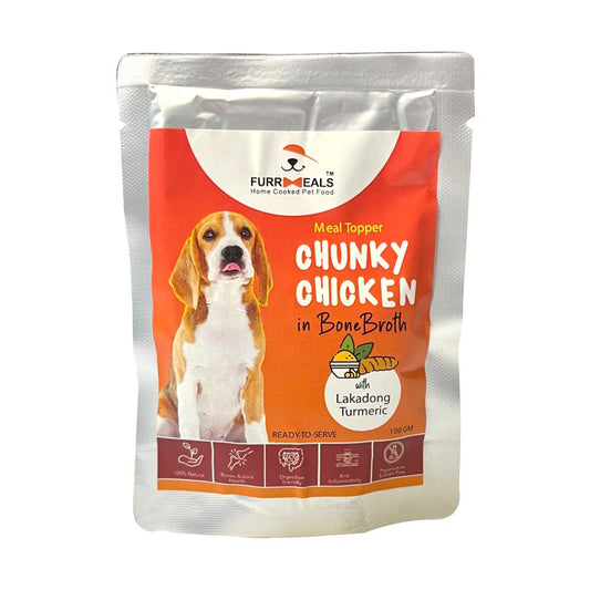 Chunky Chicken in Bone Broth Meal Topper (with Lakadong Turmeric )