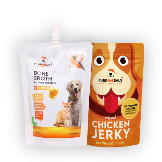 Chicken Bone Broth & Original Chicken Jerky Combo Pack