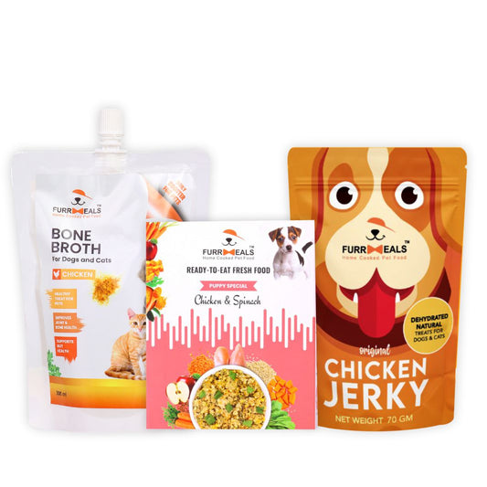 Puppy Special Combo - 100% Natural Puppy Meal, Broth & Jerky